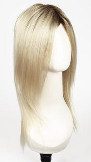 CHAMPAGNE-R | Light Beige Blonde, Medium Honey Blonde, and Platinum Blonde Blend with Dark Roots