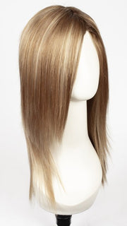 NUTMEG-R | Rooted Dark Honey Brown Base with Strawberry Blonde Highlights