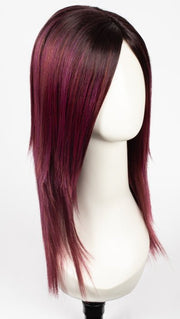 PLUMBERRY-JAM-LR | Medium Plum with Dark Roots with mix of Red and Fuchsia