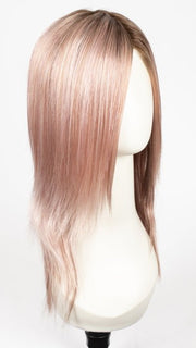 WATERMELON-R | Rich Pastel Pink Base with Subtle Soft Reddish Tone and Soft Dark Brown Roots