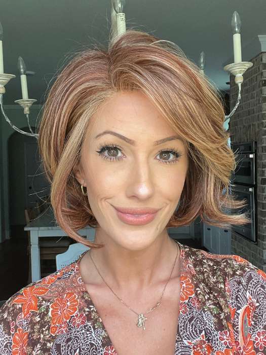 Jenna @jenna_fail wearing IN CHARGE by RAQUEL WELCH WIGS in color RL31/29 FIERY COPPER | Medium Light Auburn Evenly Blended with Ginger Blonde. PPC MAIN IMAGE