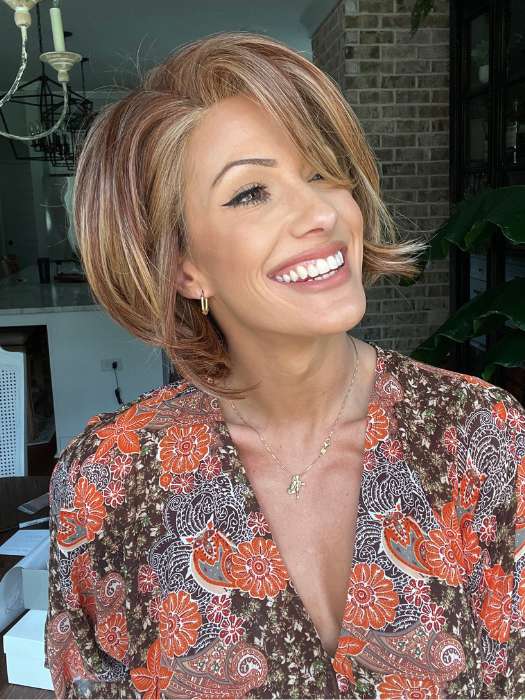 Jenna @jenna_fail wearing IN CHARGE by RAQUEL WELCH WIGS in color RL31/29 FIERY COPPER | Medium Light Auburn Evenly Blended with Ginger Blonde. PPC MAIN IMAGE