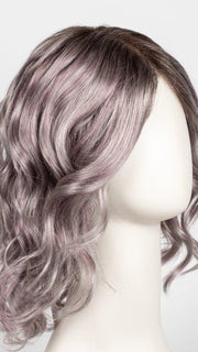 FS38/PLS8 FLURRY | Dark Natural Gold Brown with 35% Grey with Bold Plum Highlights, Shaded with Medium Brown