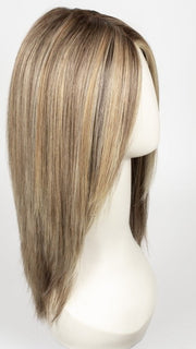 RL12/22SS SHADED CAPPUCCINO | Light Golden Brown Evenly Blended with Cool Platinum Blonde Highlights with Dark Roots