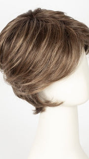 NOUGAT-ROOTED 12.20.8 | Medium-Light Ash Brown blended with Medium Honey Blondes with Medium-Dark Brown Roots
