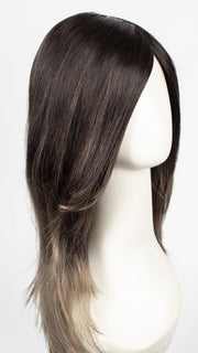 S2-103/18RO MIDNIGHT | Cascading Ombre Shade | Long Dark Roots blend into Lighter Brown Tones and Sparkling Ash Blond Tips