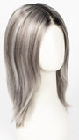CHROMERT1B | Gray and White with 25% Medium Brown Blend and Off-Black Roots