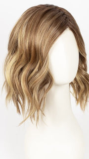 14/26S10 SHADED PRALINES N' CRÈME |  Light gold blonde & Medium red gold blonde shaded with lighter brown roots