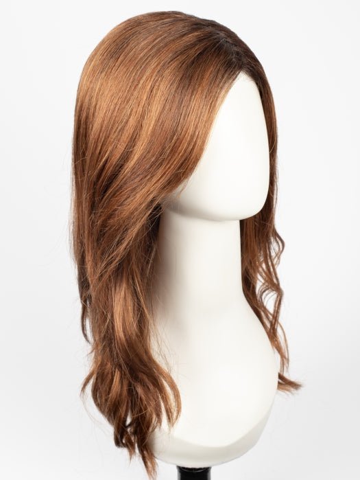  SHADED-AMBER | Coppery Blonde and Red Blend with Dark Amber Brown Roots