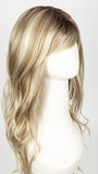 CREAMY-TOFFEE-LR | Longer Rooted Dark with Light Platinum Blonde and Light Honey Blonde