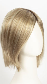 CREAMY-TOFFEE-R | Rooted Dark Blonde Evenly Blended with Light Platinum Blonde and Light Honey Blonde