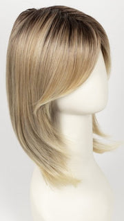 SAHARA-BEIGE-SHADED 16.22.20 | Medium Golden Blonde, Light Strawberry Blonde, and Light Ash Blonde blend with dark shaded roots