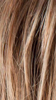 LIGHT BERNSTEIN ROOTED | Light Auburn, Light Honey Blonde, and Light Reddish Brown blend and Dark Roots