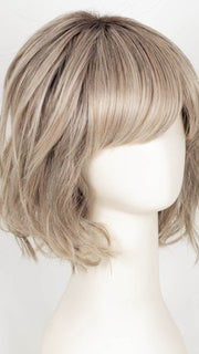 36/25/23/R6 MOON DUST | Dark salt and pepper base with blended golden blonde and cool platinum tones, shaded with Dark Roots