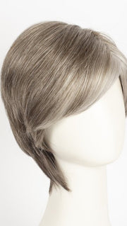 SANDY-SILVER | Medium Brown Transitionally Blending to Silver and Dramatic Silver Bangs