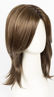 ICED-MOCHA-R | Rooted Dark Brown with Medium Brown Base Blended with Light Blonde Highlights