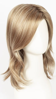 NUTMEG-F | Medium Blonde and Honey Brown Base Frosted with Platinum Blonde Highlights