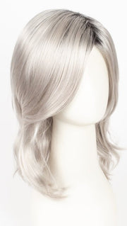 MOONSTONE | Medium Gray with Blue-toned Silver highlights and Dark Roots