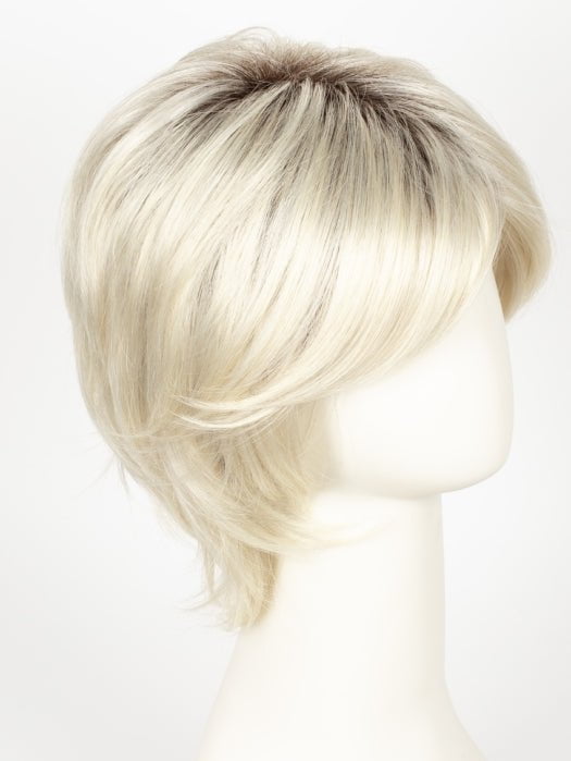 SEASHELL-BLONDE-R | Cool White Blonde and Creamy White Tones with Soft Brown Roots