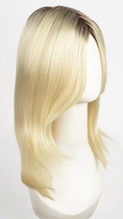 613/102S8 | Pale Natural Gold Blonde and Pale Platinum Blonde Blend, Shaded with Medium Brown