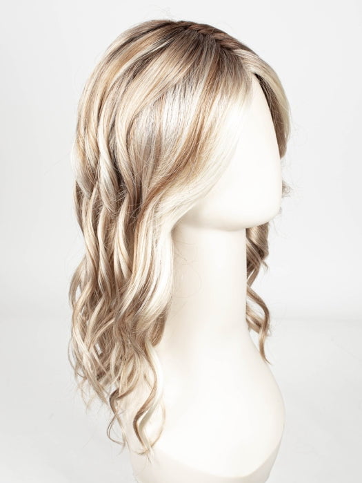 101/88/27S8 CATALINA BLONDE | Pale blonde with Pure White Natural Violet halo highlights, shaded medium brown 