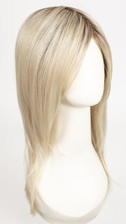 LIGHT-CHAMPAGNE-ROOTED 23.25.24 | Lightest Pale Blonde and Lightest Golden Blonde with Lightest Ash Blonde Blend and Shaded Roots