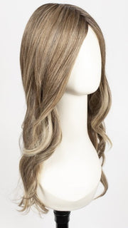  RL12/22SS SS CAPPUCCINO | Light Golden Brown Evenly Blended with Cool Platinum Blonde Highlights with Dark Roots