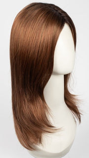  SHADED-AMBER | Coppery Blonde and Red Blend with Dark Amber Brown Roots