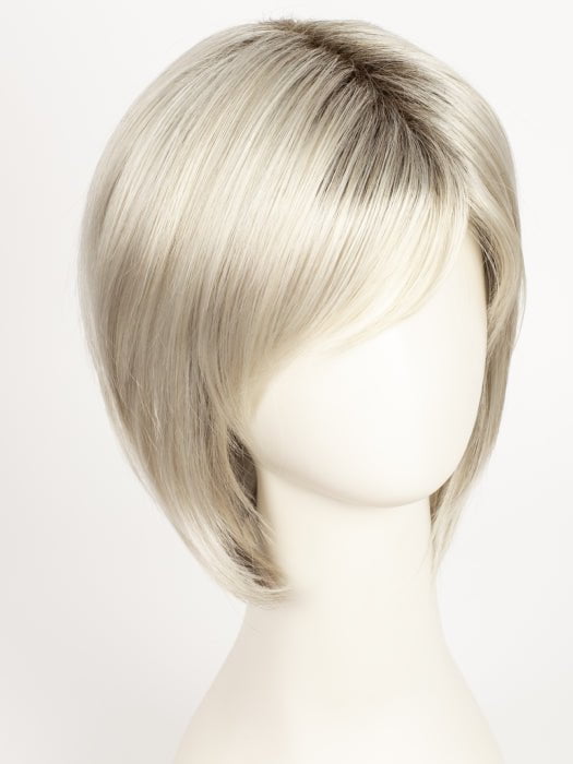 MILKY-OPAL-R | A Blend of Creamy Blonde and White Blonde Rooted with Warm Brown