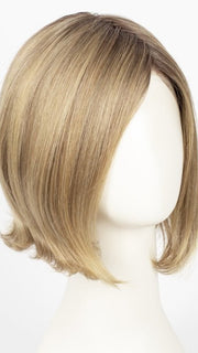 CARAMEL ROOTED 26.14.20 | Light Golden Blonde and Medium Ash Blonde with Light Strawberry Blonde Blend and Shaded Roots