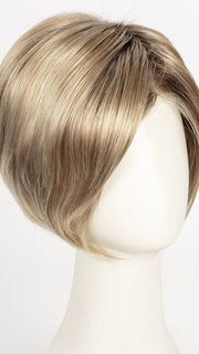 27T613S8 | Medium Natural Red-Gold Blonde and Pale Natural Gold Blonde Blend and Tipped, Shaded with Medium Brown