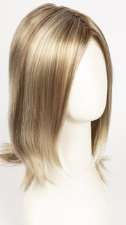 12FS12 MALIBU BLONDE | Light Gold Brown, Light Natural Gold Blonde and Pale Natural Gold-Blonde Blend, Shaded with Light Gold Brown