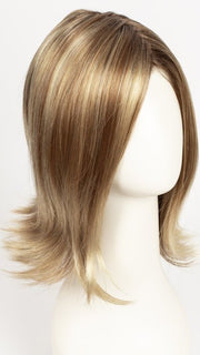14/26S10 SHADED PRALINES N' CRÈME | Light Gold Blonde and Medium Red Gold Blonde shaded with Lighter Brown Roots