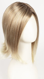 27T613S8 SHADED SUN | Medium Natural Red-Gold Blonde & Pale Natural Gold Blonde Blend and Tipped, Shaded with Medium Brown