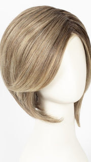 GF12-22SS SHADED CAPPUCCINO | Light Golden Brown Evenly Blended with Cool Platinum Blonde Highlights with Dark Roots