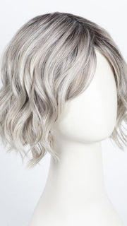 CHROME | Medium Grey with Platinum Tips, Dark Brown Roots