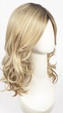 CREAM-VELVET | Medium Warm Mocha Blends into Smooth Velvet and Cream Blonde with Dark Roots