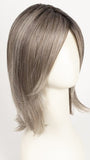 STONEGREY ROOTED 58.51.56 | Grey with Black/Dark Brown and Lightest Blonde Blend with Shaded Roots