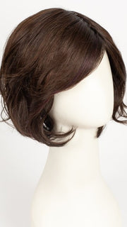 PLUM BROWN ROOTED 4.33.133 | Darkest Brown Blended with Dark Auburn and Red Violet Blend with Shaded Roots