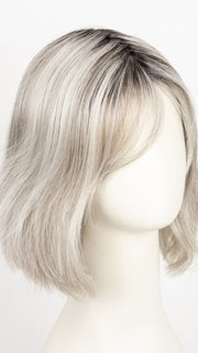 CHROME | Medium Grey with Platinum Tips, Dark Brown Roots