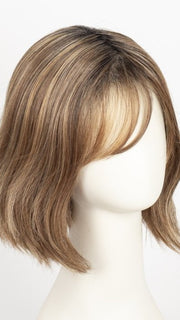 MOCHA WITH CREAM | Light Ash Brown with Caramel Brown and Medium Honey Blonde, Dark Brown Roots