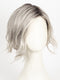 CHROME | Medium Grey with Platinum Tips, Dark Brown Roots