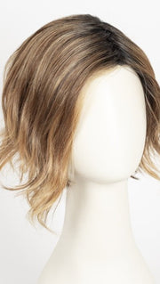 MOCHA WITH CREAM | Light Ash Brown with Caramel Brown and Medium Honey Blonde, Dark Brown Roots