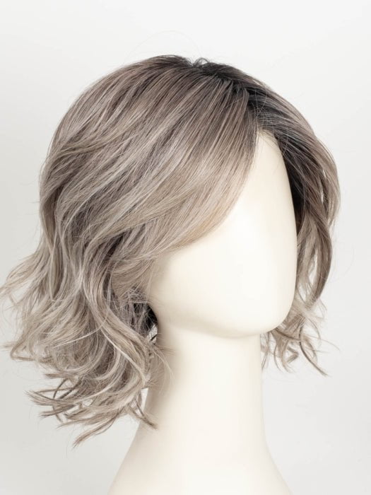 CHROMERT1B | Gray and White with 25% Medium Brown Blend and Off-Black Roots