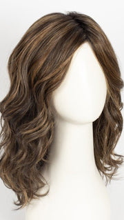 GF8-29SS HAZELNUT | Medium Brown With Ginger Red Highlights & Dark Brown Roots