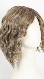 GF12-22SS SHADED CAPPUCCINO | Light Golden Brown Evenly Blended with Cool Platinum Blonde Highlights with Dark Roots