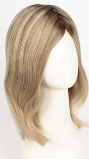 24BT18S8 SHADED MOCHA | Medium Natural Ash Blonde and Light Natural Gold Blonde Blend, Shaded with Medium Brown