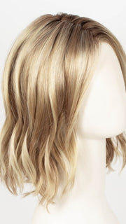 SPARKLING CHAMPAGNE | Medium Brown roots with overall Strawberry Blonde base and soft Golden Blonde highlights