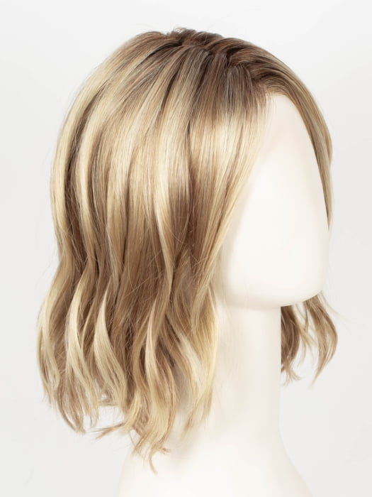 SPARKLING CHAMPAGNE | Medium Brown roots with overall Strawberry Blonde base and soft Golden Blonde highlights