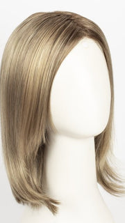 24BT18S8 SHADED MOCHA | Medium Natural Ash Blonde & Light Natural Gold Blonde Blend, Shaded with Medium Brown